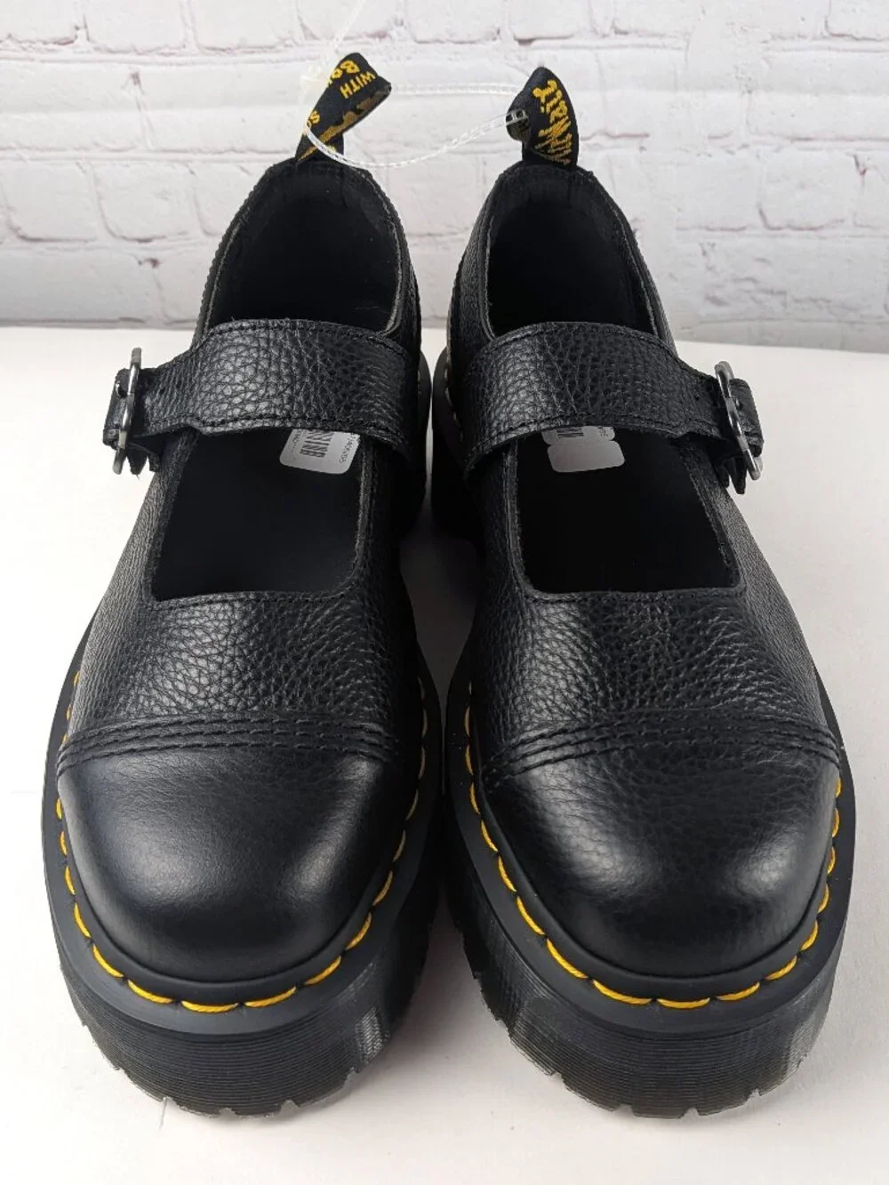 NEW Dr. Martens Addina Flower Buckle Platform Mary Janes 10